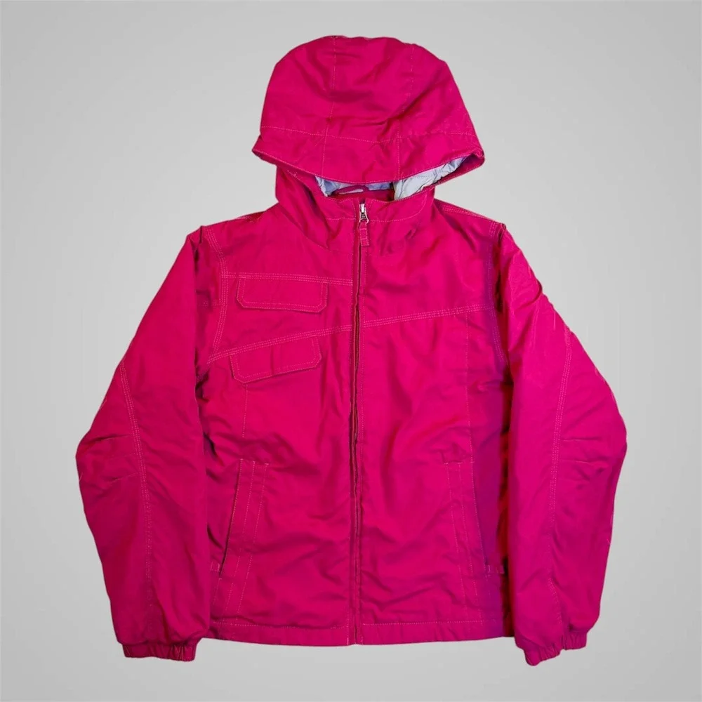 White Sierra Girls Large Magenta‎ Pink Hooded Insulated Jacket Full Zip Coat